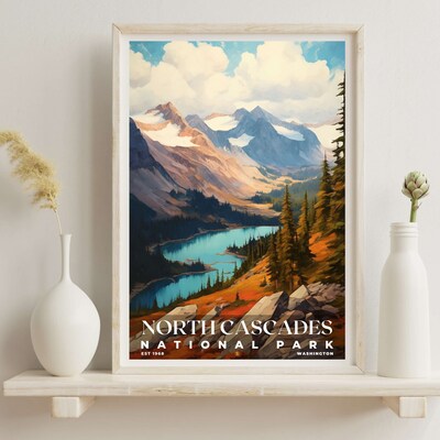 North Cascades National Park Poster, Travel Art, Office Poster, Home Decor | S6 - image6